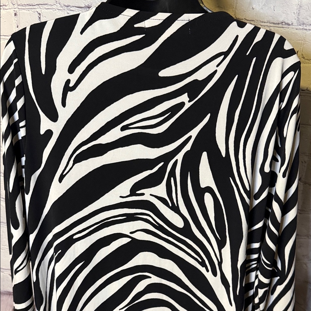 MICHAEL Michael Kors Black and White Zebra Print Mini Dress - Picture 12 of 14
